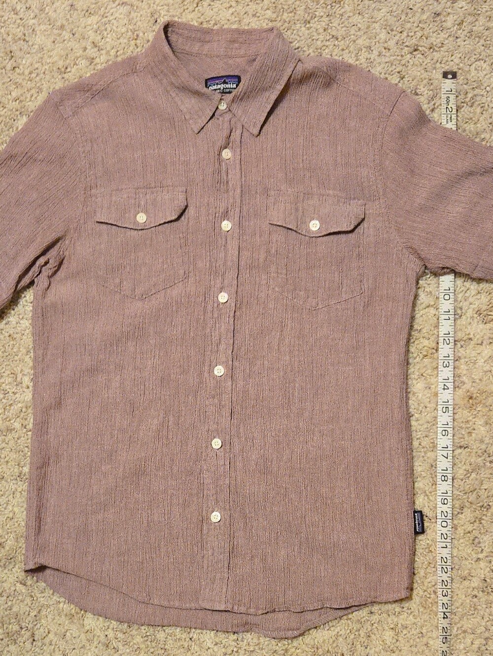 Patagonia Short Sleeve Shirt - Button-Down - Cotton - Lightweight - Size S